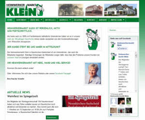 Neue Website des Heimwerkermark Klein ist online